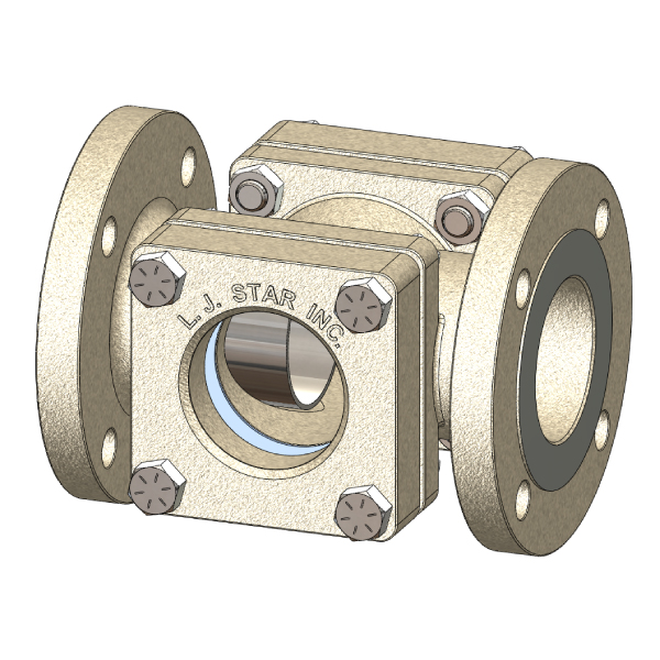 Drip Tube Style Flow Indicator with Flanged ASME B16.5 Connections