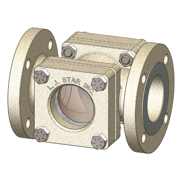 Plain Style Flow Indicator with Flanged ASME B16.5 Connections