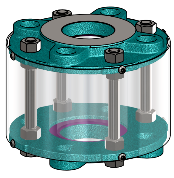 Full View 360-Degree ASME-Flanged Flow Indicator