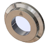 KF Sight Glasses for MetaClamp(R), Borosilicate Fused to Duplex Steel Housing.