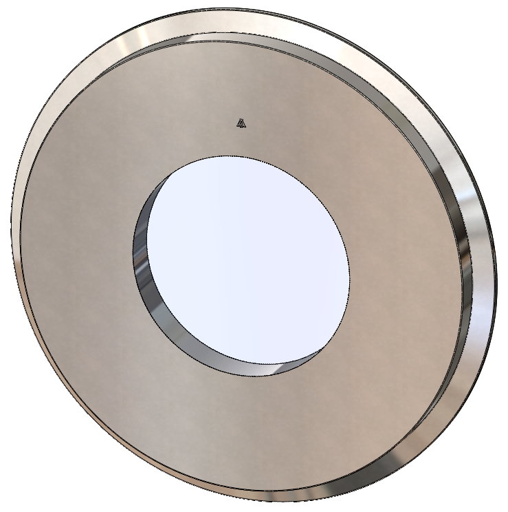 KF Sight Glass for MetaClamp(R), Borosilicate Fused to Duplex Steel Housing