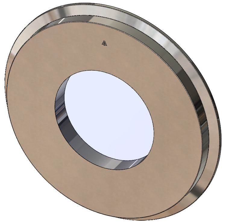 KF Sight Glass for MetaClamp(R), Borosilicate Fused to Duplex Steel Housing