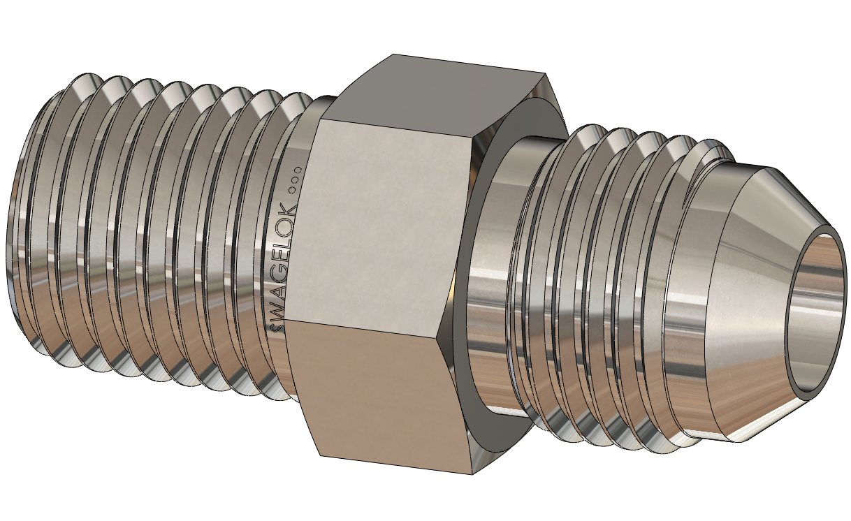 Raccord pour tube Swagelok en PTFE, connecteur mâle, diam. ext