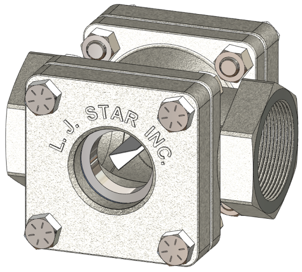 Paddle Flow Indicator ASME B16.5 with NPT Threaded Connections, Flapper Style