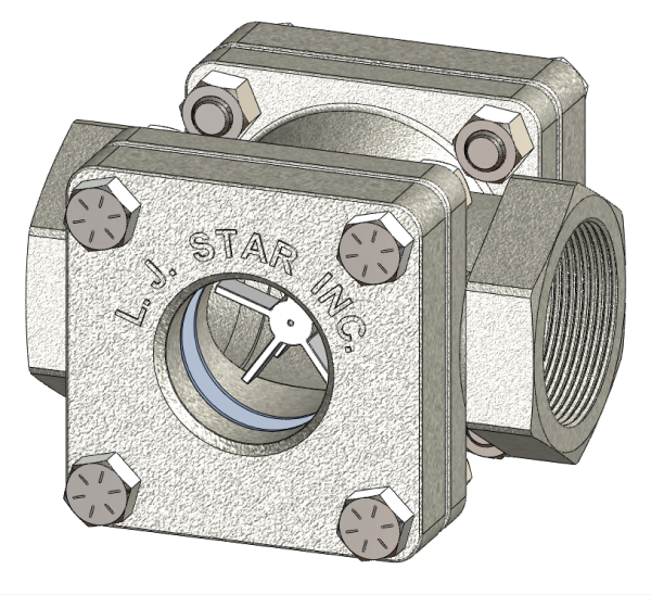 Rotator Style Flow Indicator ASME B16.5 with NPT Threaded Connections