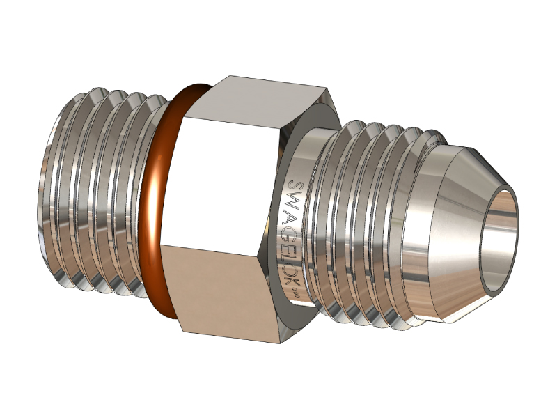 SAE J514 to JIC (AN Flare) Pipe Fitting Adapter