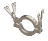 Hygienic Clamps, SH Type II, 316 Stainless Steel, Double Wing Nuts