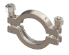 Hygienic Clamps, SHX Type II, 316 Stainless Steel, Double Hex Nuts