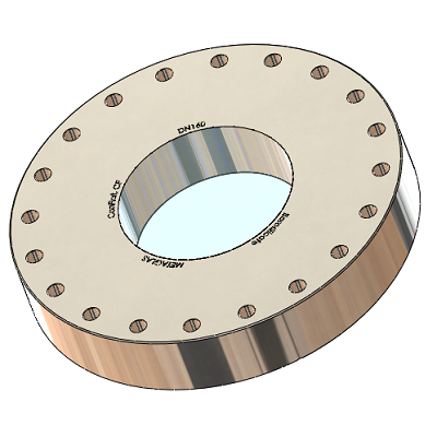 ConFlat, CF Sight Glass, Borosilicate Fused to Metal Housing