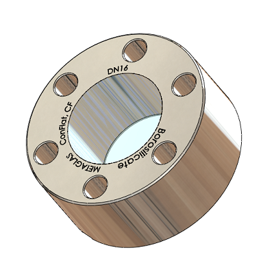 ConFlat, CF Sight Glass, Borosilicate Fused to Metal Housing