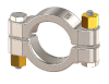 Hygienic Clamps, SSH Type, 304 Stainless Steel, Brass Nuts