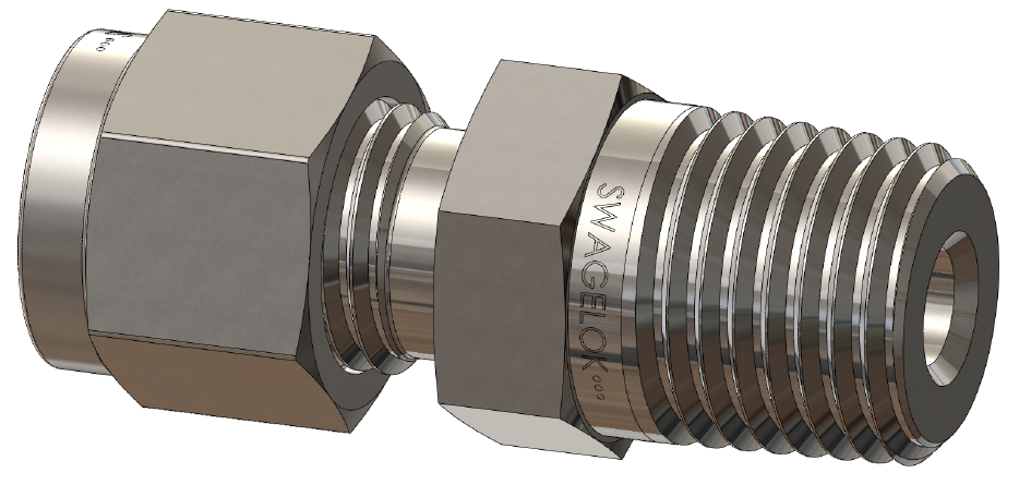 Metirc Tube Fitting to NPT Connector