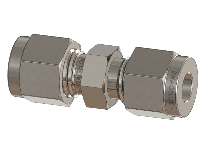 Straight Union Tube Fitting, Standard Inch Size