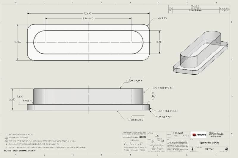 Water Treatment Handling Lexan Window