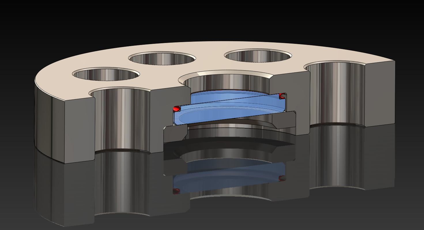 sealing sapphire window with metal c-seal